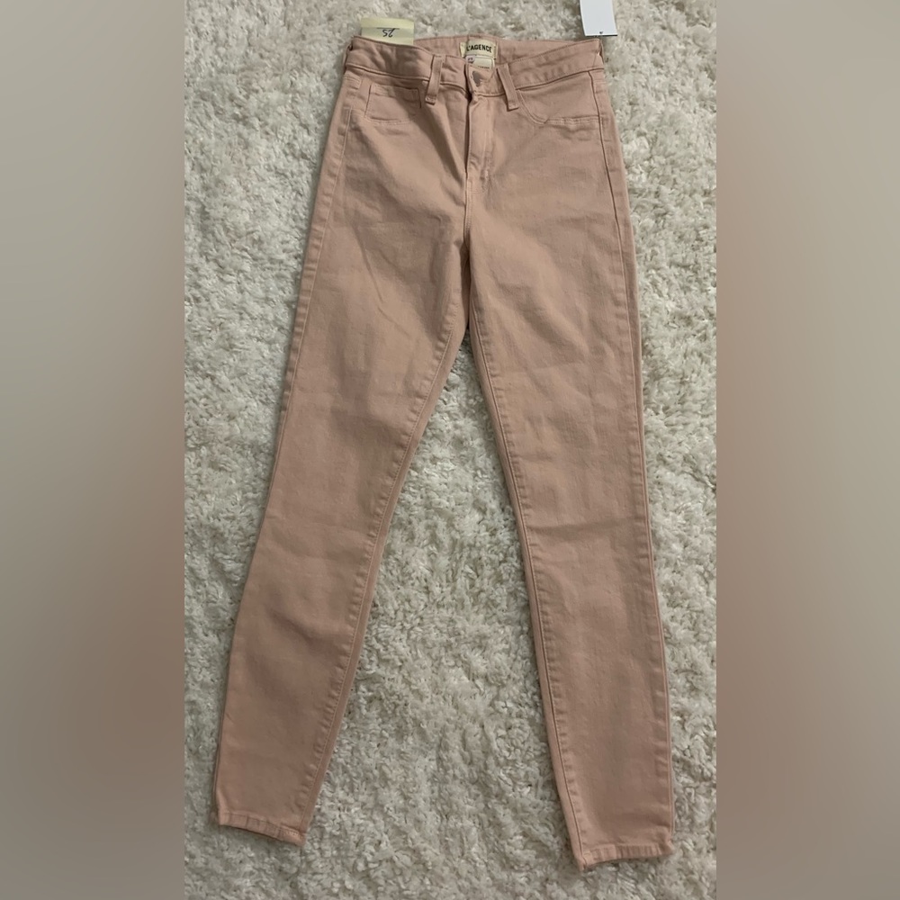L’AGENCE PARIS HIGH RISE SKINNY JEANS DUSTY PINK 25 NWT